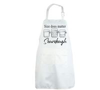 CENWA Sourdough Starter Gift Size Does Matter Sourdough Cooking Adjustable Apron for Baking Lover (Does Matter Apron EU)