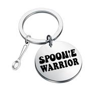 CENWA Spoonie Warrior Keychain Chronic Illness Awareness Spoon Charm Jewelry Gift Spoon Theory Gift (SPOONIE k EU)