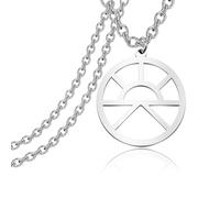 CENWA Stainless Steel Sun Symbol Necklace Rising Sun Gift Morning Lord Holy Symbol Jewelry, Stainless Steel, No Gemstone