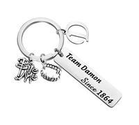 CENWA Vampire D Fans Gift Vampire D Inspired Jewelry Team Salvatore Since 1864 Keychain Fandom Gift Idea (Team Damon K)