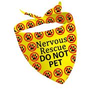 CENWA1 Piece Nervous Rescue Please Don’t Pet/Do Not Pet Dog Bandana Nervous Rescue Dog Bandana Nervous Dog Scarf (nervous not pet UK)