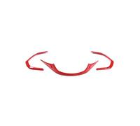 Cenxii Car Trim Strip For Chevrolet For Corvette C7 14-19 ABS Car Dashboard Display Meter Ring Speedometer Gauge Cover Trim Frame Interior(Red)