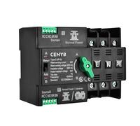 CENYB Automatic/Manual Transfer Switch for Home Generator 3P 63A AC220V Uninterrupted Power Supply DIN Rail Mount Toggle Changeover Module