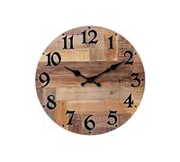 Cenz-888 Decor Wall Clock Rural Retro Imitation Wood Grain Grain Wood Wall Clock 10/12/14/16 Inch Silent Decorative Clock(12 Inch)