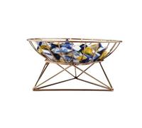Cenz-888 Fruit Rack Metal Fruit Basket Chrome Finish Wire Bowl Storage(Bruin)