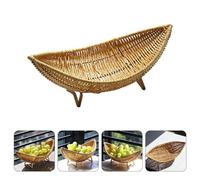 Cenz-888 Fruit Rack Picnic Basket Serving Fruit Storage Baskets Bread Wicker Tray Woven Plate Trays Fast Fries French Boats Bowls Platter