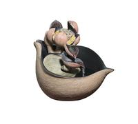 Cenz-888 Indoor Waterfall Fountain Indoor Small Tea Table Water Feature Decorations Creative Lotus Living Room Cycle Desktop Fountain Ornaments