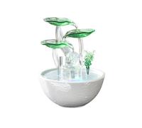 Cenz-888 Indoor Waterfall Fountain Modern Simple Cycle of Water Fountain Ceramic Desktop Ornaments Home Living Room TV Cabinet Wealth Decorations