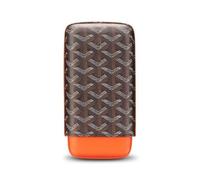 Cenz-888 Portable Cigar Humidor Portable Cigar Case, Humidor Travel, Cigar Accessories, Leather Holds Gift Box Cigar Case Cigar Box(Orange)