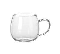 Cenz-888 Water Glasses Clear Glass Coffee Mug with Handle, 13.5oz High Borosilicate Glass Drinking Cup for Water Milk Coffee Juice for Home Kitchen