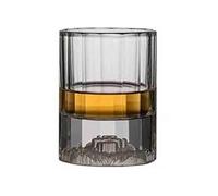 Cenz-888 Water Glasses Luxurious Vertical Stripes Whiskey Glasses, 3D Lion Head Relief Thick Bottom Old Fashioned Glasses, 150ML for Home Kitchen(Clear)