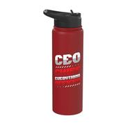 CEO Chief Everything Officer Funny Entrepreneur Boss Stainless Steel Insulated Water Bottle