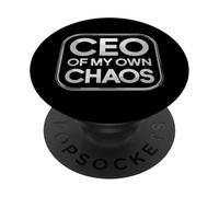 CEO Of My Own Chaos Funny Entrepreneur Quote PopSockets Adhesive PopGrip