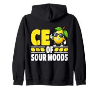 CEO of Sour Moods Lemon Humor Sarcastic Boss Zip Hoodie