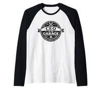 CEO of The Garage Chief Engine Operator Workshop Raglan Baseball Tee