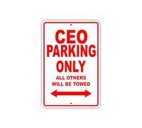 Ceo Parking Only Gift Decor Decoration Props Plaque 8X12 Inch