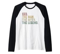 CEO The Man The Myth The Legend Funny Business Leader Raglan Baseball Tee