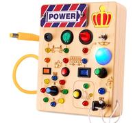 Ceoffo Montessori Busy Board for toddlers Sensory board Early Development & Activity Toys Fidget Board with 19 LED Lights Sensory toys for 2 3 4 year old boy girls