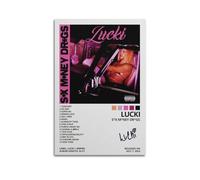 ceok Lucki Poster Sx Mney Drgs Album Cover Moive Poster Wall Art Decor Print Picture Paintings for Living Room Bedroom Decoration 08x12inch(20x30cm) Unframe-style