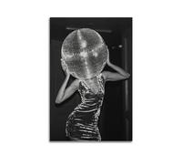 ceok Music Funny Disco Black And White Moive Poster Wall Art Decor Print Picture Paintings for Living Room Bedroom Decoration 12x18inch(30x45cm) Unframe-style