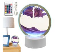 Ceolup Moving Sand Art Table Lamp Moving Sand Art Picture Quicksand Lamp with USB Charging Moving Sand Art Flowing Sand Frame Desktop Art Bookshelves Home Decoration