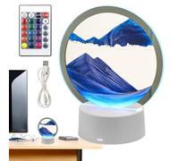 Ceolup Moving Sand Art Table Lamp Moving Sand Art Picture Quicksand Lamp with USB Charging Moving Sand Art Flowing Sand Frame Desktop Art Bookshelves Home Decoration