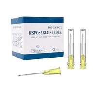 Ceomor 18 20 21 22 23 25 27 30 Gauge Needle 1 Inch: 100 Pack 20 Ga Dispensing Accessories, Individually Packaged for Scientific, Industrial Dispensing Lab Tools