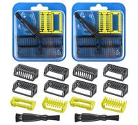 CEOTIS 2 Sets Guide Comb Attachments for Philips One Blade QP2724 QP2734 QP2824 QP2520/30 QP2620/30,Professional Trimming Guards, 8 Guide Guards Set 1/2/3/5mm for Hybrid Electric Trimmer Attachments