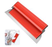 CEOTIS Drywall Skimming Blade, 40cm/16inch Drywall Plastering Spatula with Z-Grip Handle, Semi Flexible Speed Skim Wall Plastering Trowel for Cement and Concrete Wall-Board Wall Plastering Tools-red