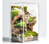 CEOTIS Jumping Spider-Enclosure 3x3x6 In Mini Tarantula-Enclosure, Small Jumping Spider Accessories Terrarium, Acrylic Terrarium for Tarantula Tortoise Enclosure, Praying Mantis, Frog, and Small Repti
