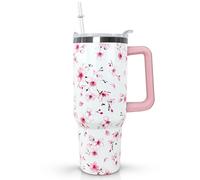 Ceovfoi Cherry Blossoms Tumbler with Handle