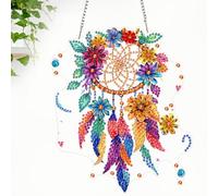 CEOVR Diamond Painting Hanging Kits Adults,DIY Diamond Painting Ornament Kits Adults Wind Chimes,20x16.8cm 5D Gem Art Craft Set for Leisure Time,Dreamcatcher