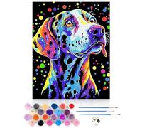 CEOVR Dog Paint by Numbers for Adults Beginners,16x20in,DIY Animal Oil Painting Kits,Frameless