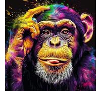 CEOVR Gorilla Diamond Painting Kits Adults,Animals DIY Diamond Painting Art Kits Adults,30x30,5D Gem Art Craft Set for Leisure Time
