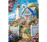 CEOVR House Diamond Painting Art Kits Adults,DIY Diamond Art Painting Kits Landscape,12x16 Inches Full Diamond Art Kits Adults,30x40 cm Diamond Painting Craft for Leisure Time