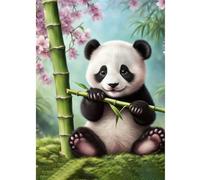 CEOVR Panda Diamond Painting Art Kits Adults,DIY Diamond Art Painting Kits Animal,30x40 cm Full Diamond Art Kits Adults,Flowers Diamond Painting Craft