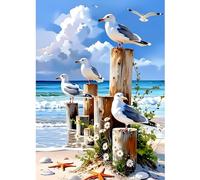 CEOVR Seagull Diamond Painting Kits Adults DIY Diamond Art Kits Adult 30x40cm Landscape 5D Gem Art Craft Set for Leisure Time
