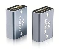 CeoxThao 2 Pcs 8K HDMI Coupler Female to Female Adapter, Connector, Gold Plated HDMI Connector Extender, Supports 8K/4K UHD, 3D, HDR, ARC for TV, Laptop, PC, Monitor, and Gaming Consoles