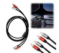 CeoxThao 2RCA to 2RCA Cable 1.5M - Gold-Plated 2 RCA Male to 2 RCA Male Stereo Audio Cable, Phono to Phono Cable, Rca Leads, For Home Theater, HDTV, Hi-Fi Systems, Flexible for Enhanced Audio Quality