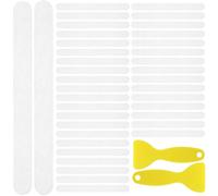 CeoxThao 36 PCS Non-Slip Strip Stickers with 2 PCS Scraper, Anti Slip Bath Stickers, Anti-Slip Grip Strips for Bathtubs, Showers, Kitchen, and Stairs, Safe & Durable Non-Slip Tape Pads (200MM x 20MM)