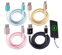 CeoxThao 4 Pack USB C Cable 25 cm - Fast Charging Type C Cable with Quick Charge 2.0, USB 2.0 Data Transfer up to 480 Mbps, Short Usb C Cables, Fast Charger Cables, Durable Braided Design