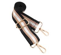 CeoxThao Adjustable Glitter Striped Bag Straps for Handbags, Bag Straps for Crossbody Handbags, Replacement Wide Shoulder Strap, Long 75-135cm Canvas Crossbody Strap with Gold Buckle, Wide 3.8cm