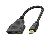 CeoxThao HDMI Cable Splitter 1 in 2 Out, Male to Dual Female HDMI Adapter, Hdmi Splitter for Dual Monitors, For LCD, LED, TV, DVD Players, and Projectors, Supports HD Video, Plug and Play Easy Setup