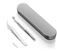 CeoxThao Tick Remover Tools for Dogs and Cats - Professional Stainless Steel Tick Removal Kit for Humans, Tick Tweezers for Pets, Includes Tweezers, Shovel, and Portable Storage Box for Easy Use