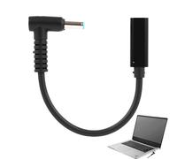 CeoxThao Type C USB-C Female to DC 4.5 * 3.0mm Power PD Charge Cable, USB Type-c to DC Charge, Power Station Charger Dc Cable for Laptops - 18-20V Compatible Charging Solution (15CM, Black)