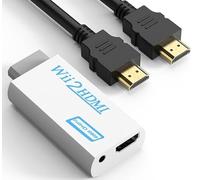 CeoxThao Wii HDMI Adapter - Wii to HDMI Converter for 1080P/720P HD Output with 3.5mm Stereo Audio Socket, Includes 1.5m HDMI Cable, Wii Hdmi Adapter for Smart TV, Plug and Play Hdmi Adapter