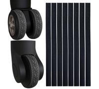 Ceoyiler Luggage Wheel Covers Luggage Wheel Protector 8 Pcs Silent Noise Reduction Shock Absorbing Caster Cover for Carry-on Luggage with Wheels (Black)