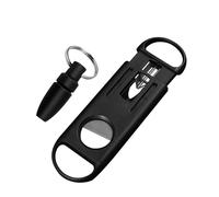 Ceozon Cigar Cutter V Stainless Steel Double Blade Cigar Scissors Accessories Tool with Cigar Punch for Cigar Lovers Gift Set (Black-Cigar Cutter)
