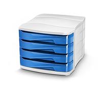 CEP 1003940351 Drawer Cabinet 4 Drawers Gloss 394 G Ocean Blue/White