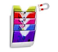 CEP 1201540811 Magnetic Wall Display Rack with 5 Compartments - White/Multi-Color